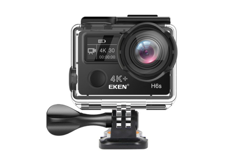  EKEN Action Cam H6s, Ultra HD 4K, 14MP, WiFi, EIS, Waterproof, Black